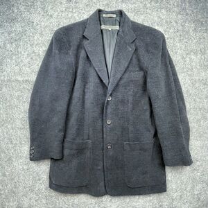 Vintage Le Collezioni Structure Blazer Men Small Charcoal Corduroy Tweed Italian